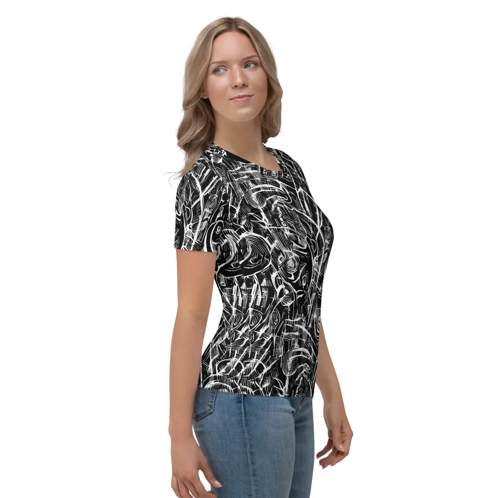 Noir Botanica on Women's Crew Neck T-Shirt — Right
