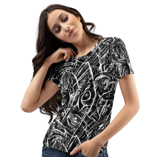 Noir Botanica on a Women's Crew Neck T-Shirt