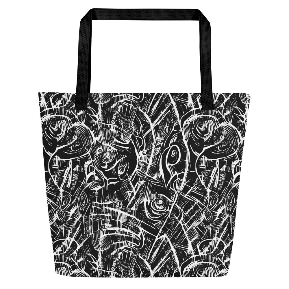 Noir Botanica on Large Tote Bag W/ Pocket — Front