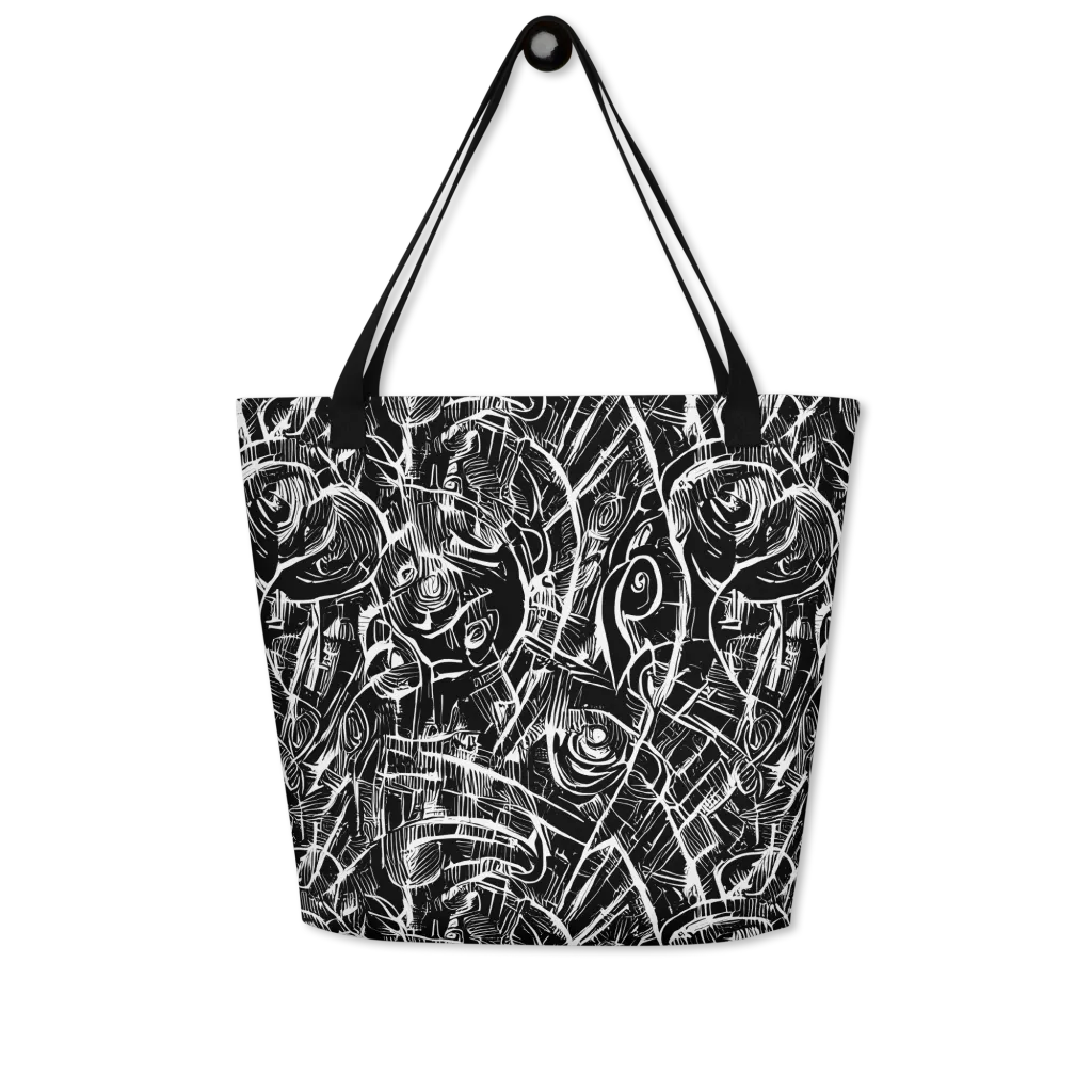 Noir Botanica on Large Tote Bag W/ Pocket — Front