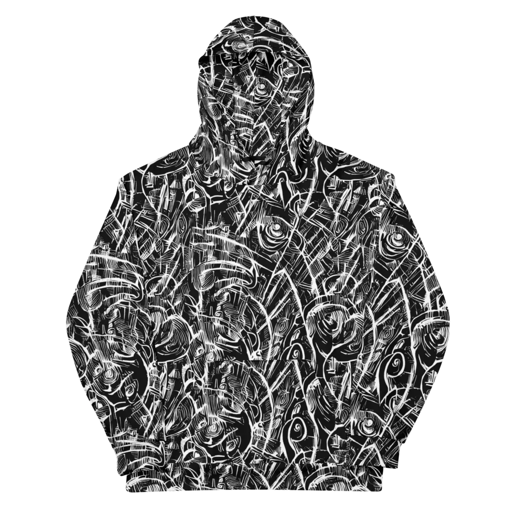 Noir Botanica on Cotton Hoodie — Front