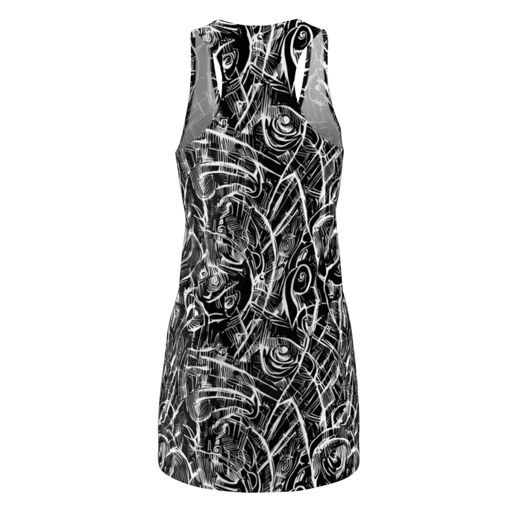 Noir Botanica on Racerback Dress — Back