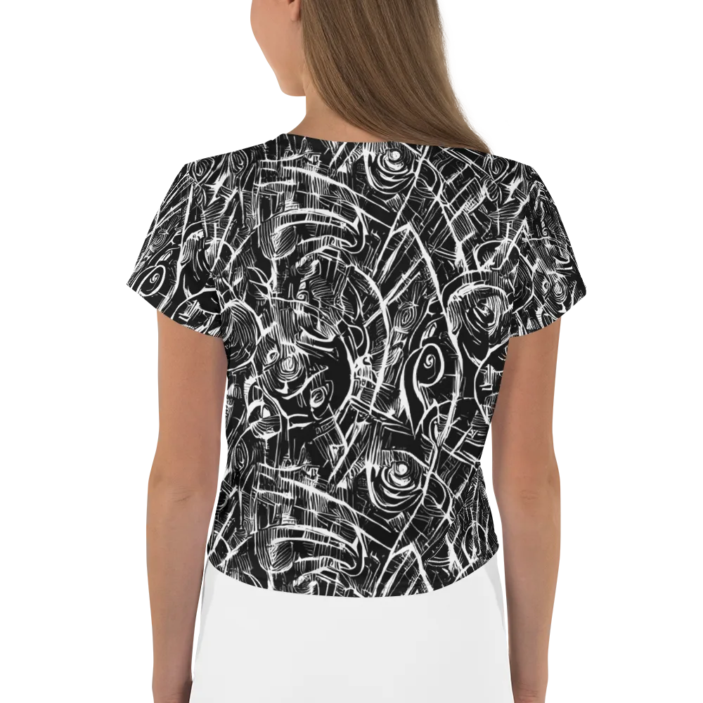 Noir Botanica on Crop Tee — Back