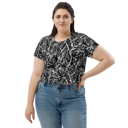 Noir Botanica on a Crop Tee