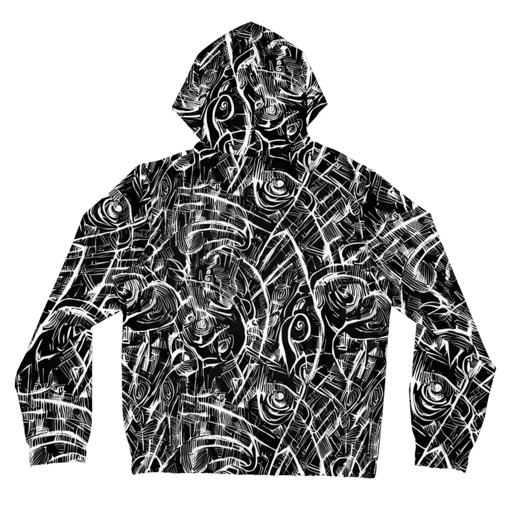 Noir Botanica on Women's Full-Zip Hoodie — Back