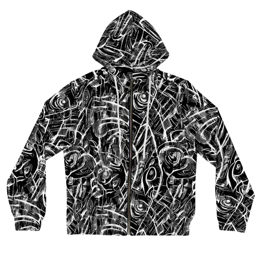 Noir Botanica on a Women's Full-Zip Hoodie