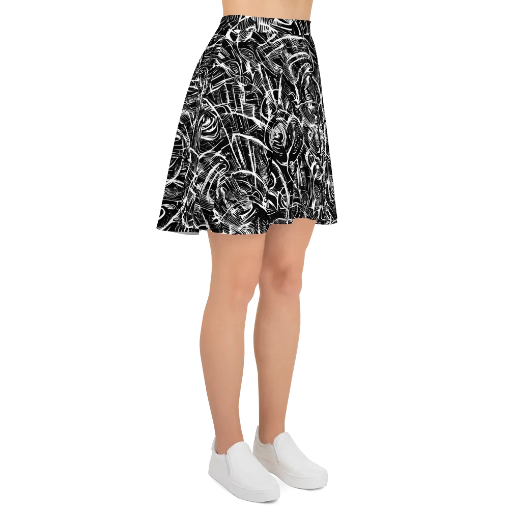 Noir Botanica on Skater Skirt — Right