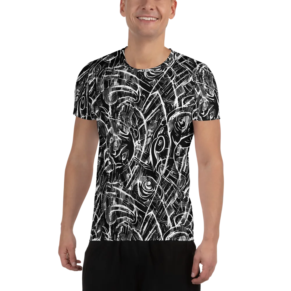 Noir Botanica on Men's Athletic T-Shirt — Front