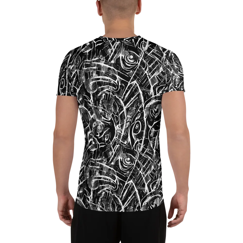 Noir Botanica on Men's Athletic T-Shirt — Back