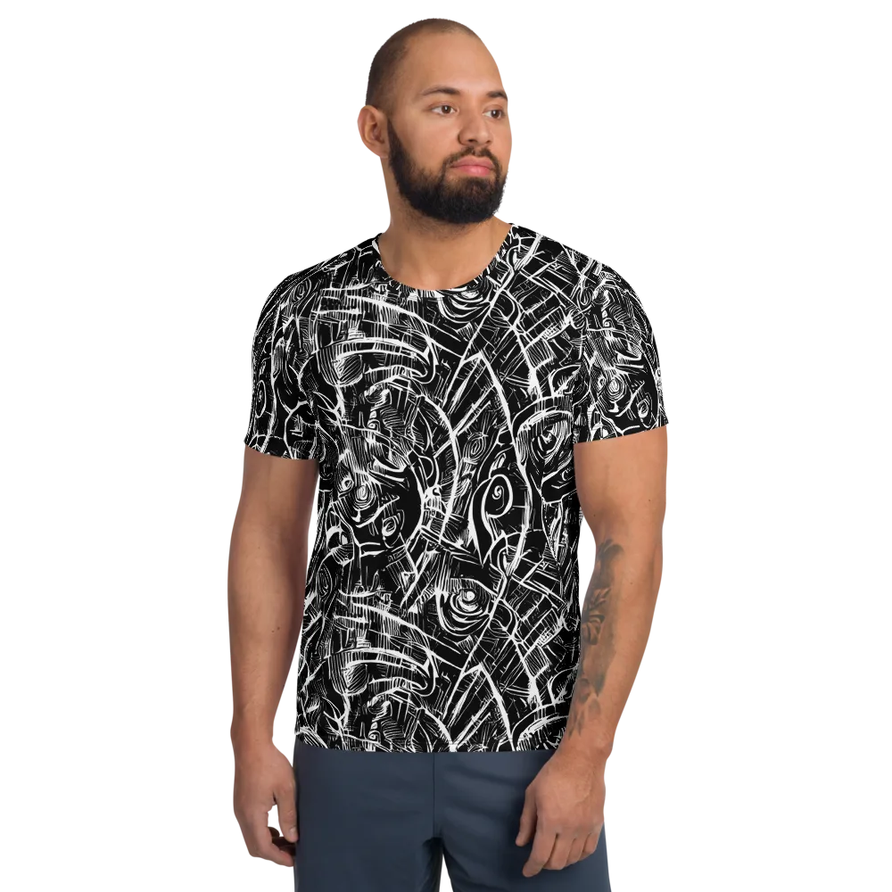 Noir Botanica on Men's Athletic T-Shirt — Front