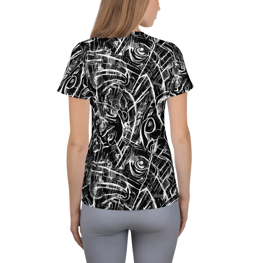 Noir Botanica on Women's Athletic T-Shirt — Back
