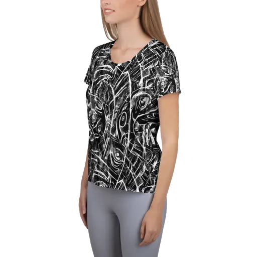Noir Botanica on a Women's Athletic T-Shirt