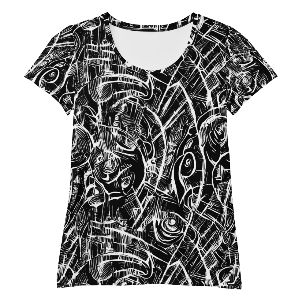 Noir Botanica on Women's Athletic T-Shirt — Front