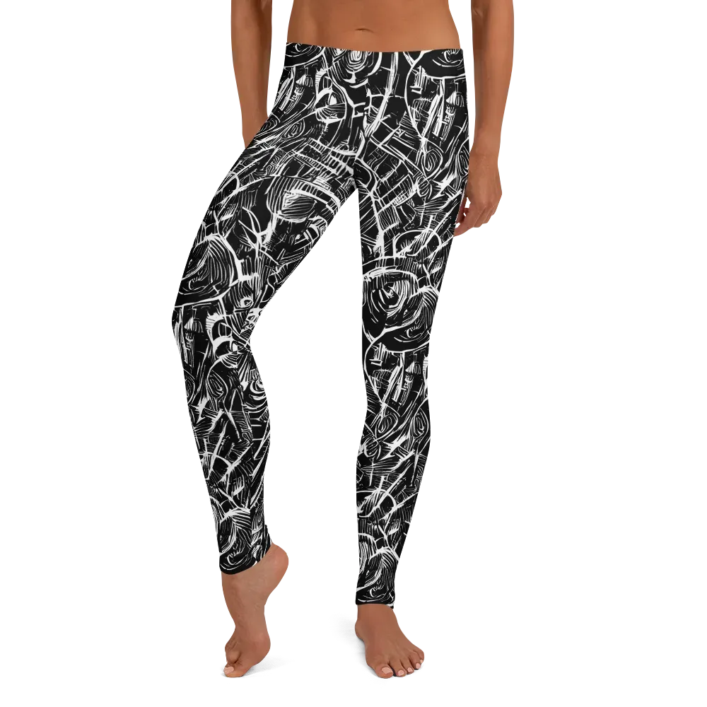 Noir Botanica on Leggings — Front