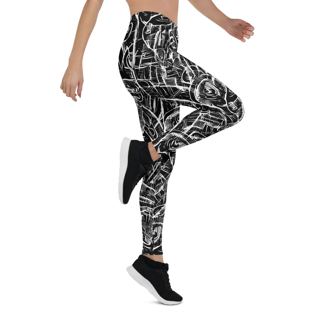 Noir Botanica on Leggings — Right