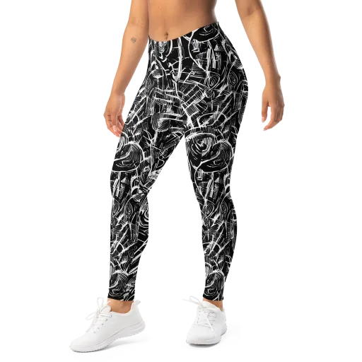 Noir Botanica on a Leggings
