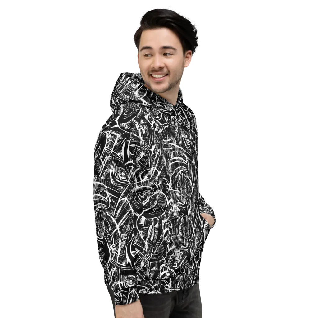 Noir Botanica on Hoodie — Right