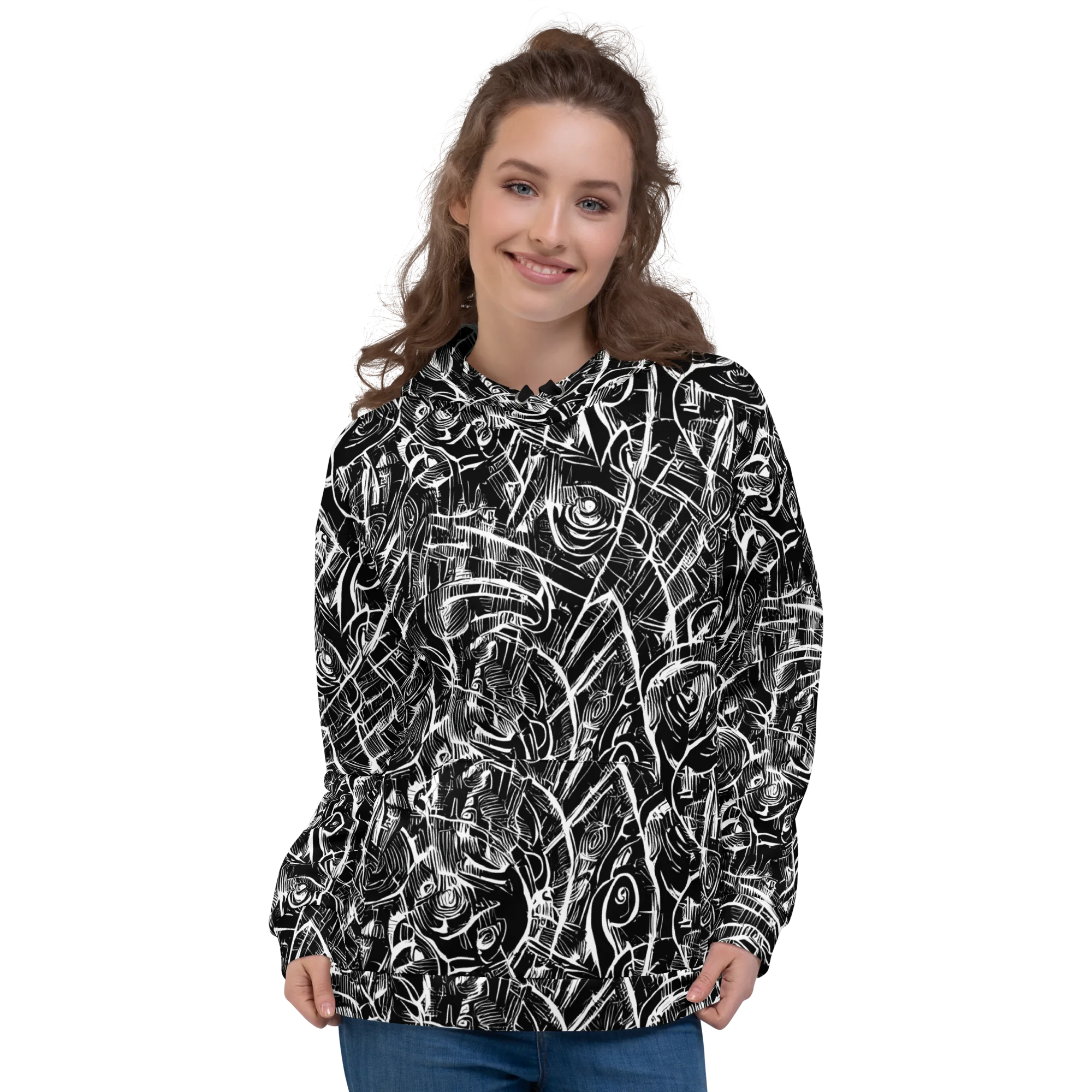 Noir Botanica on Hoodie — Front