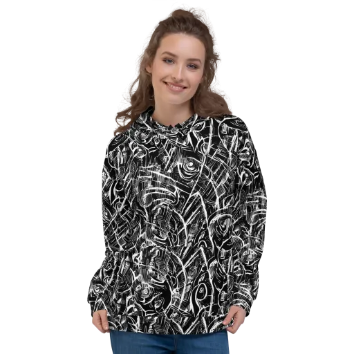 Noir Botanica on a Hoodie
