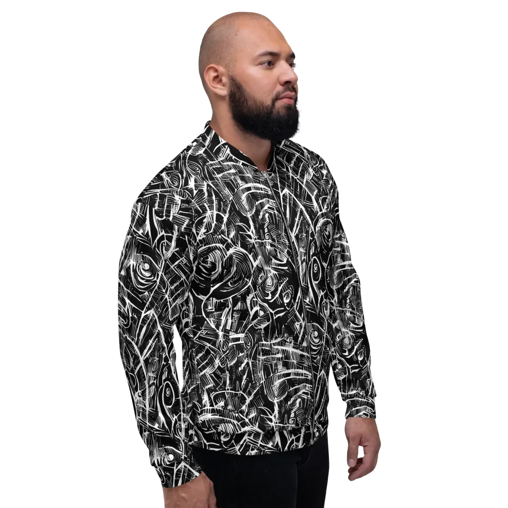 Noir Botanica on Bomber Jacket — Right