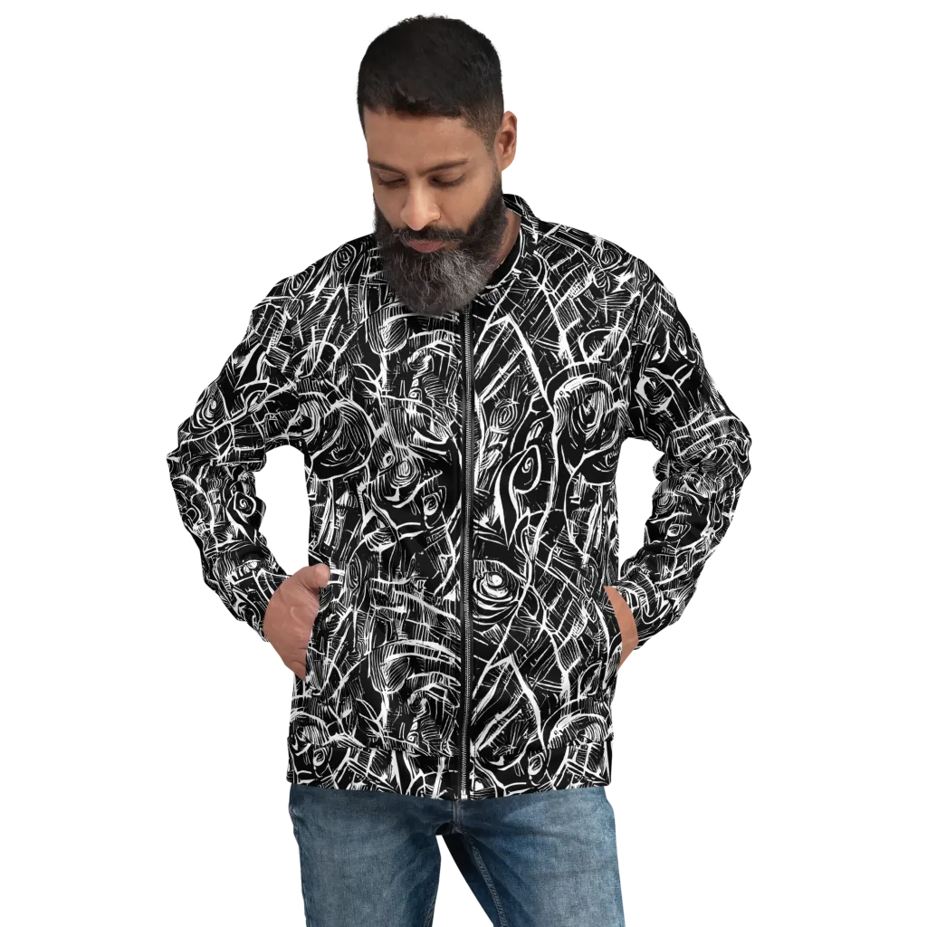 Noir Botanica on Bomber Jacket — Front