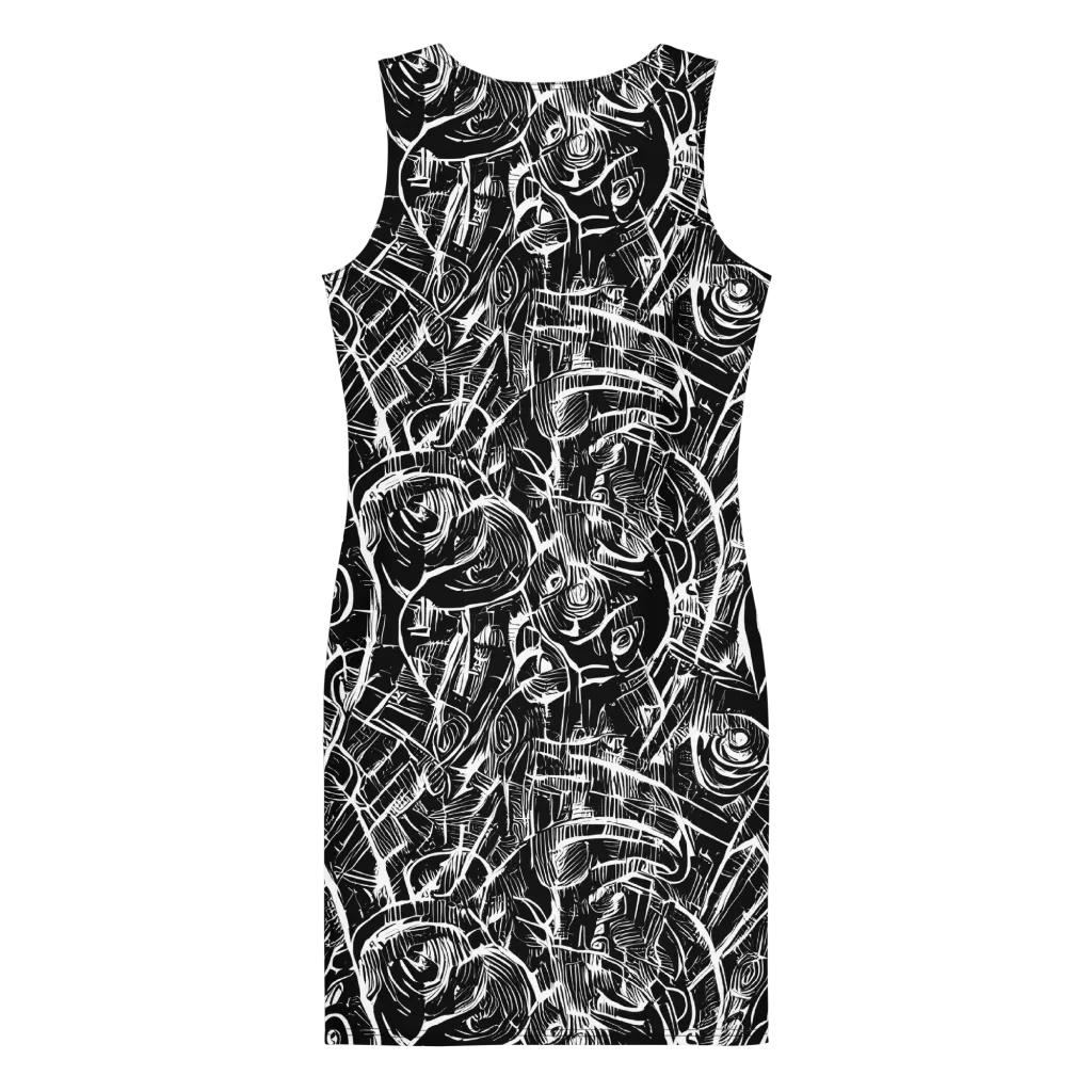 Noir Botanica on Bodycon Dress — Back
