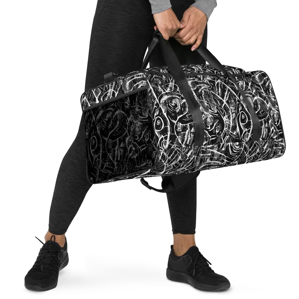 Noir Botanica on Duffle Bag — Right Front