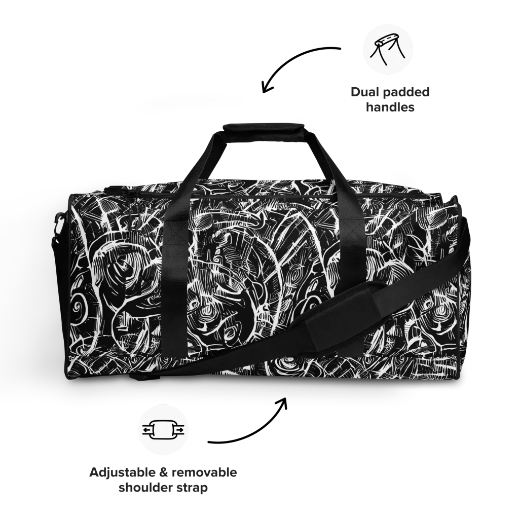 Noir Botanica on Duffle Bag — Front