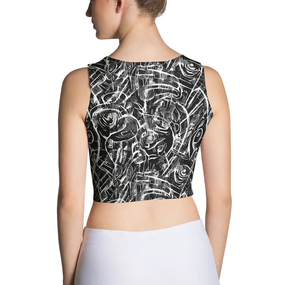 Noir Botanica on Crop Top — Back