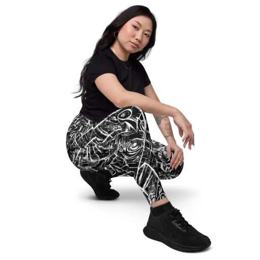 Noir Botanica on a Leggings with Pockets