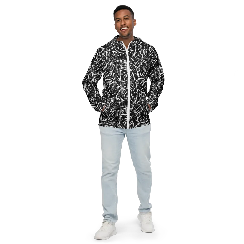 Noir Botanica on Men's Windbreaker — Front
