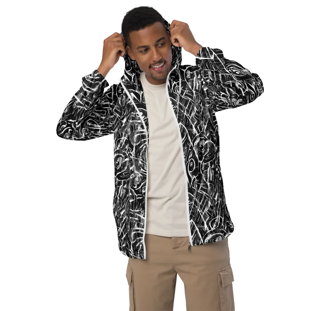 Noir Botanica on Men's Windbreaker — Front