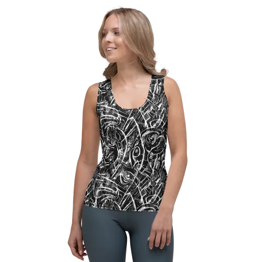 Noir Botanica on a Women's Tank Top