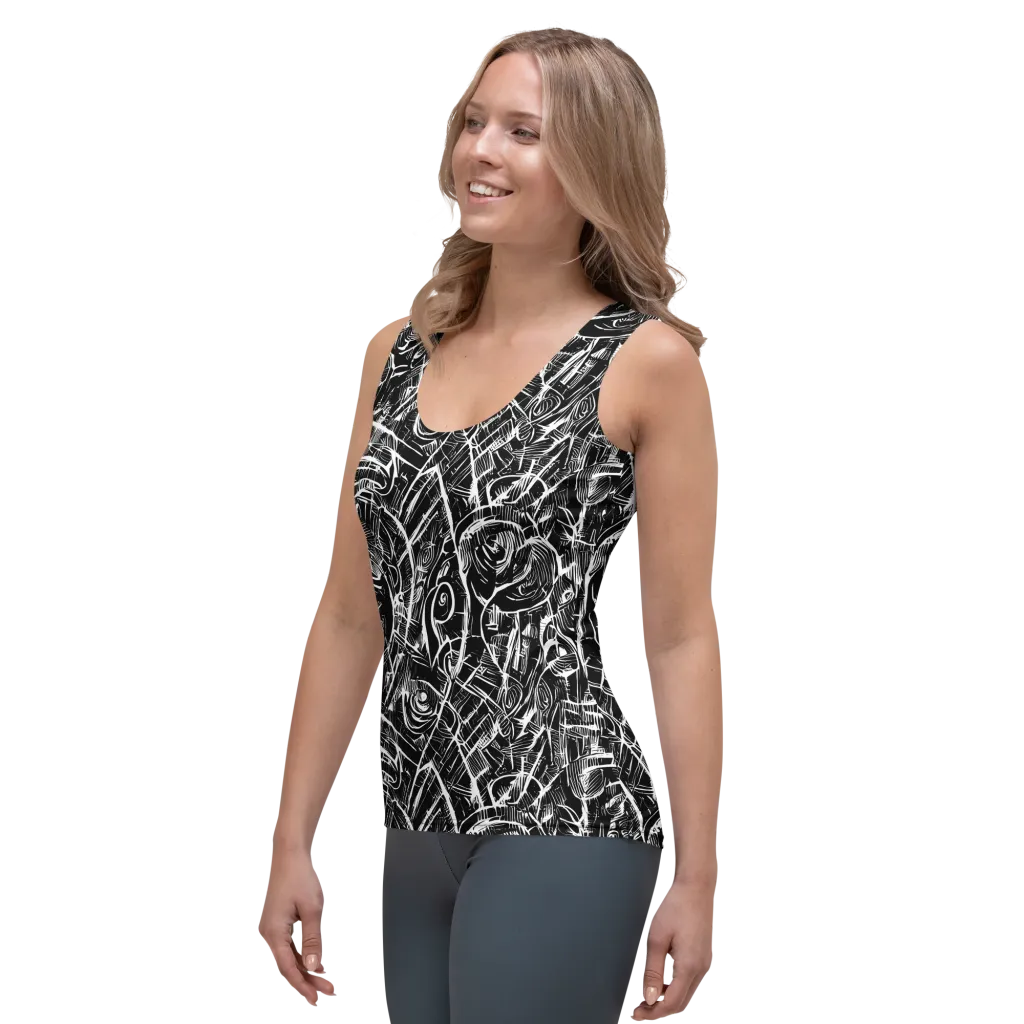 Noir Botanica on Women's Tank Top — Left Front