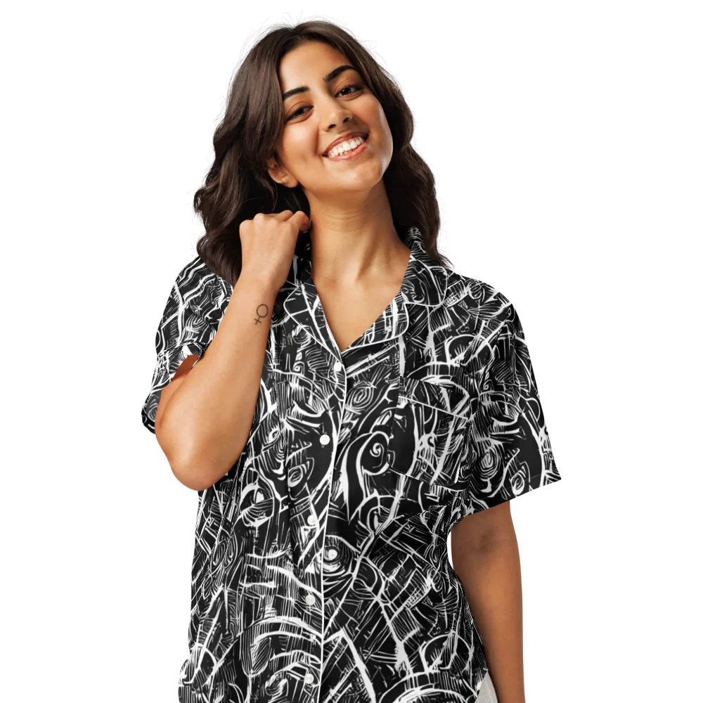 Noir Botanica on Women's Short Sleeve Pajama Top — Front