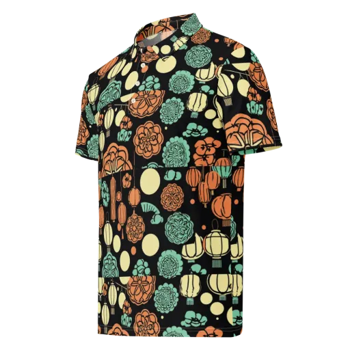 Midnight Festival on a Men's Slim Fit Polo Shirt
