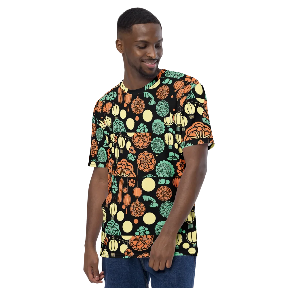 Midnight Festival on Men's Crew Neck T-Shirt — Left