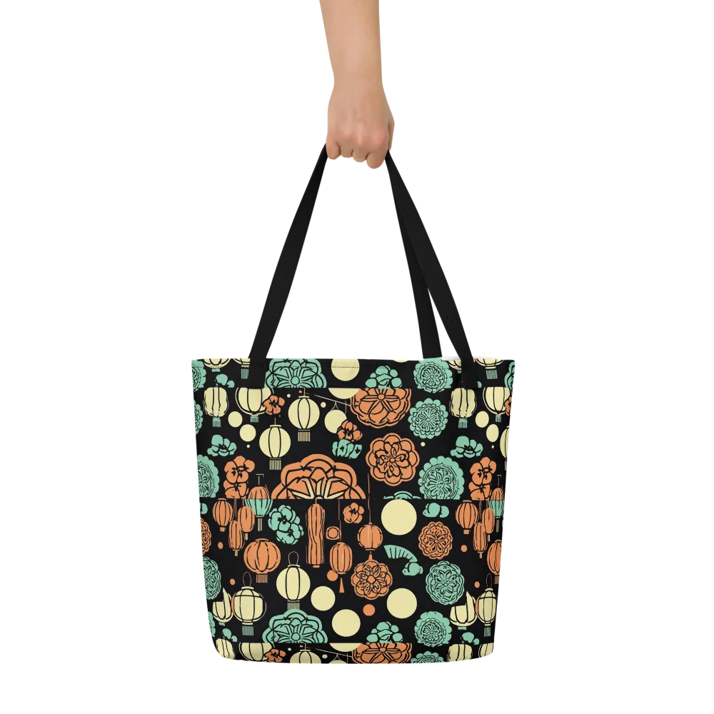 Midnight Festival on Large Tote Bag W/ Pocket — Front