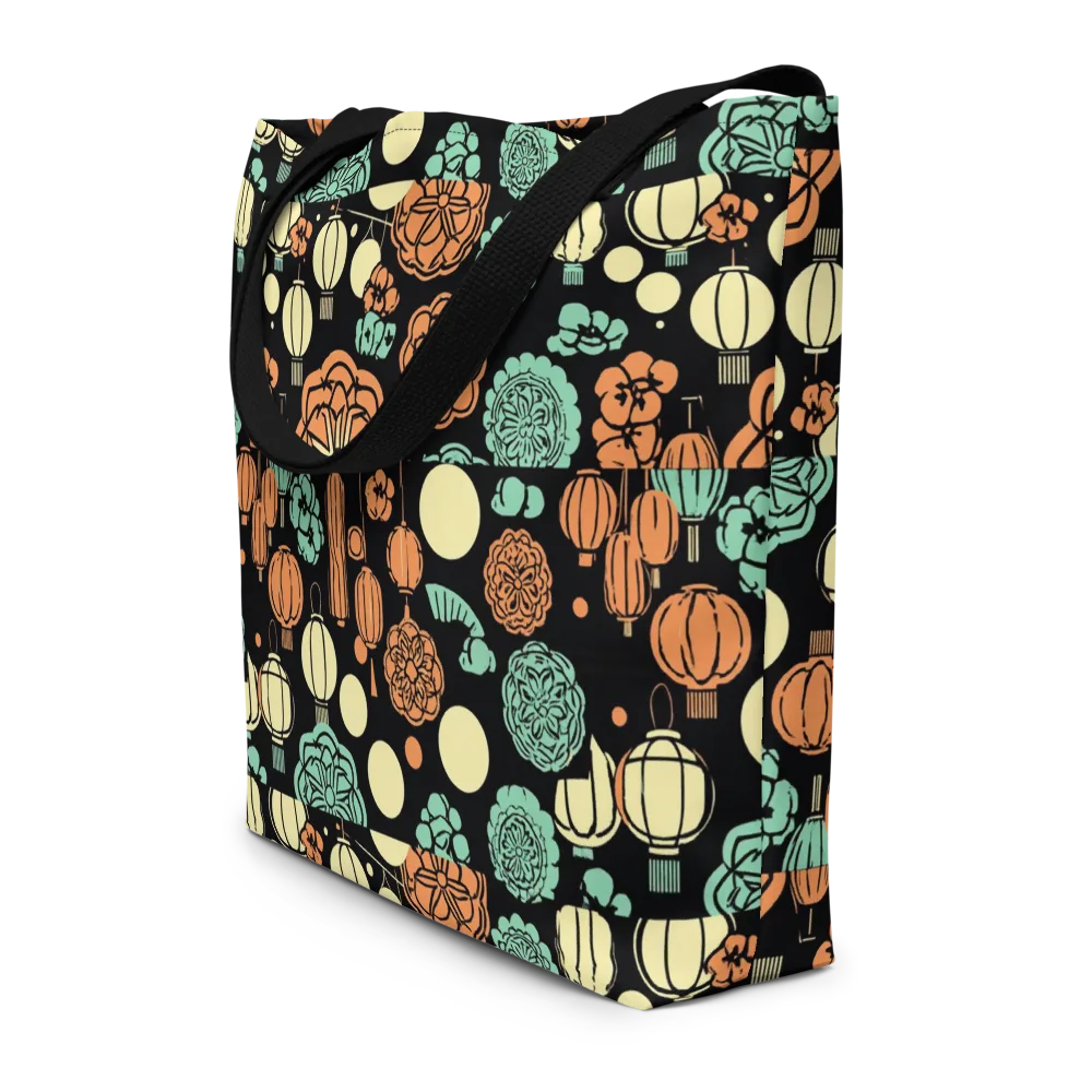 Midnight Festival on Large Tote Bag W/ Pocket — Front
