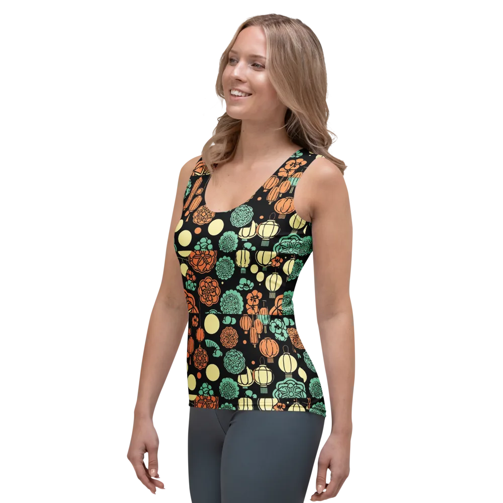 Midnight Festival on Women's Tank Top — Left Front