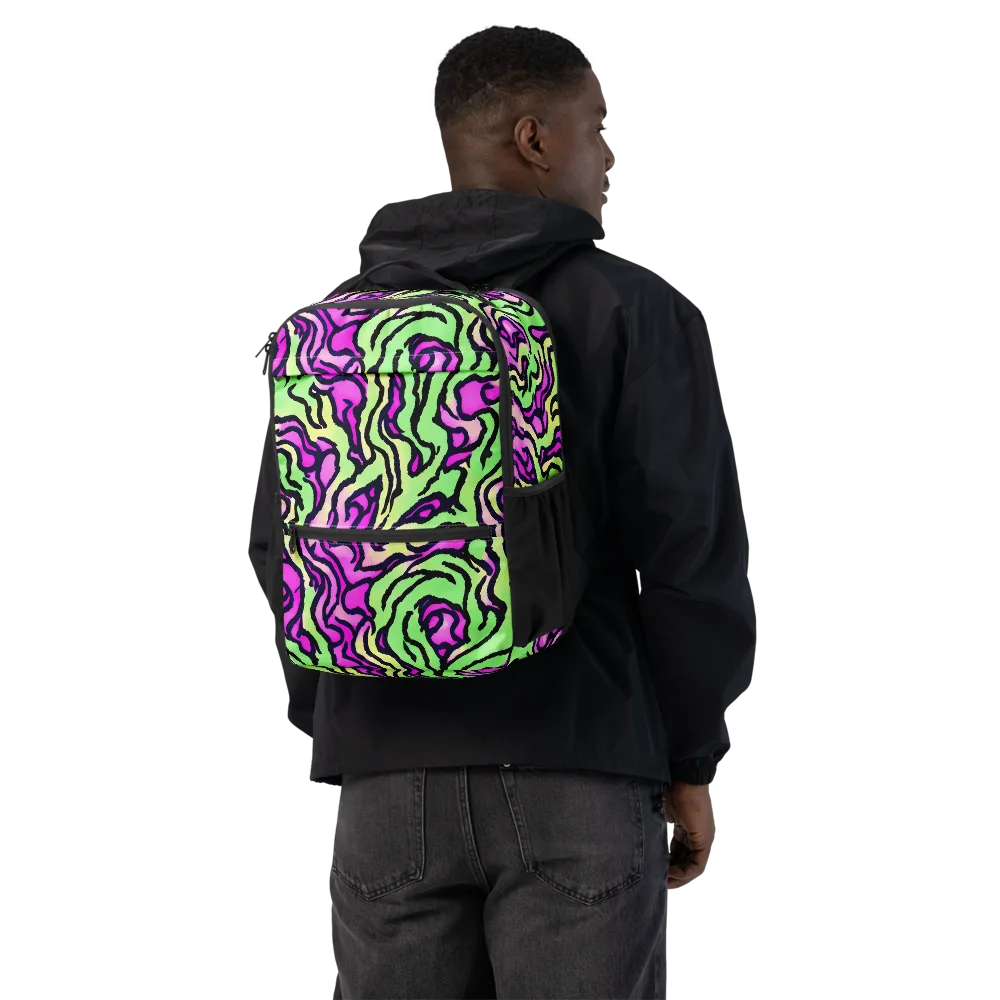 Mintchine Maze on Utility Backpack — Back