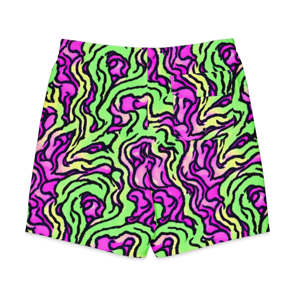 Mintchine Maze on Men's Board Shorts — Back