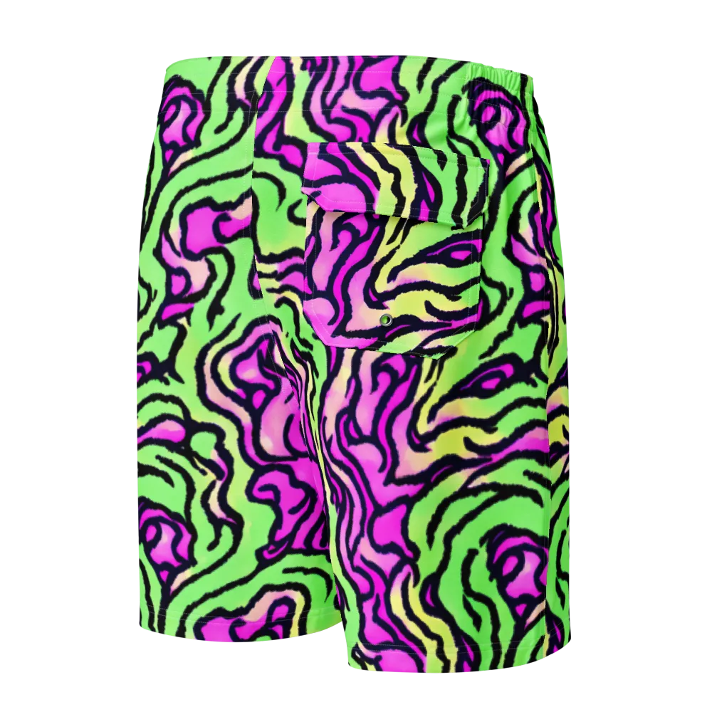 Mintchine Maze on Men's Board Shorts — Back
