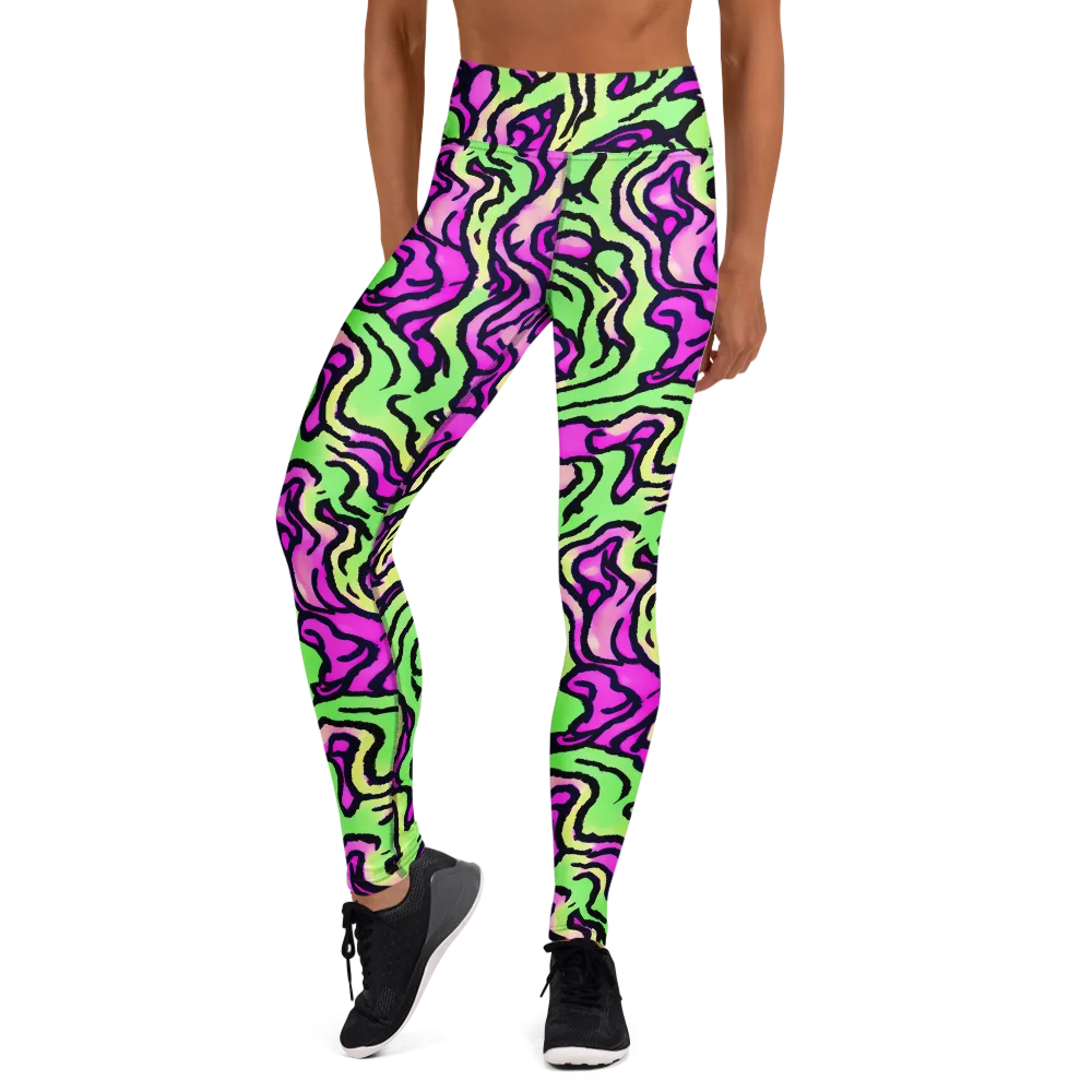 Mintchine Maze on Yoga Leggings — Front