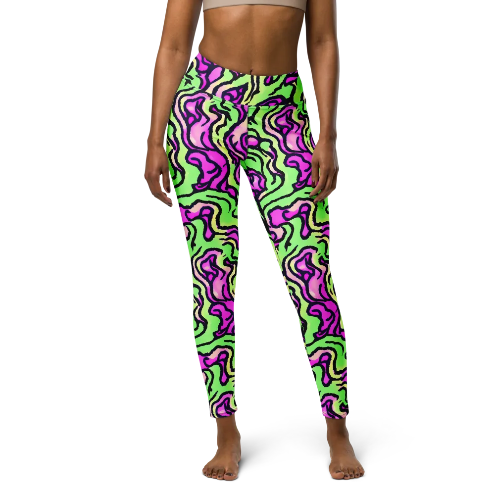Mintchine Maze on Yoga Leggings — Front