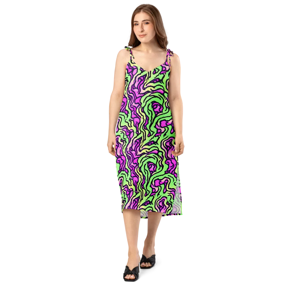 Mintchine Maze on Slip Dress — Front