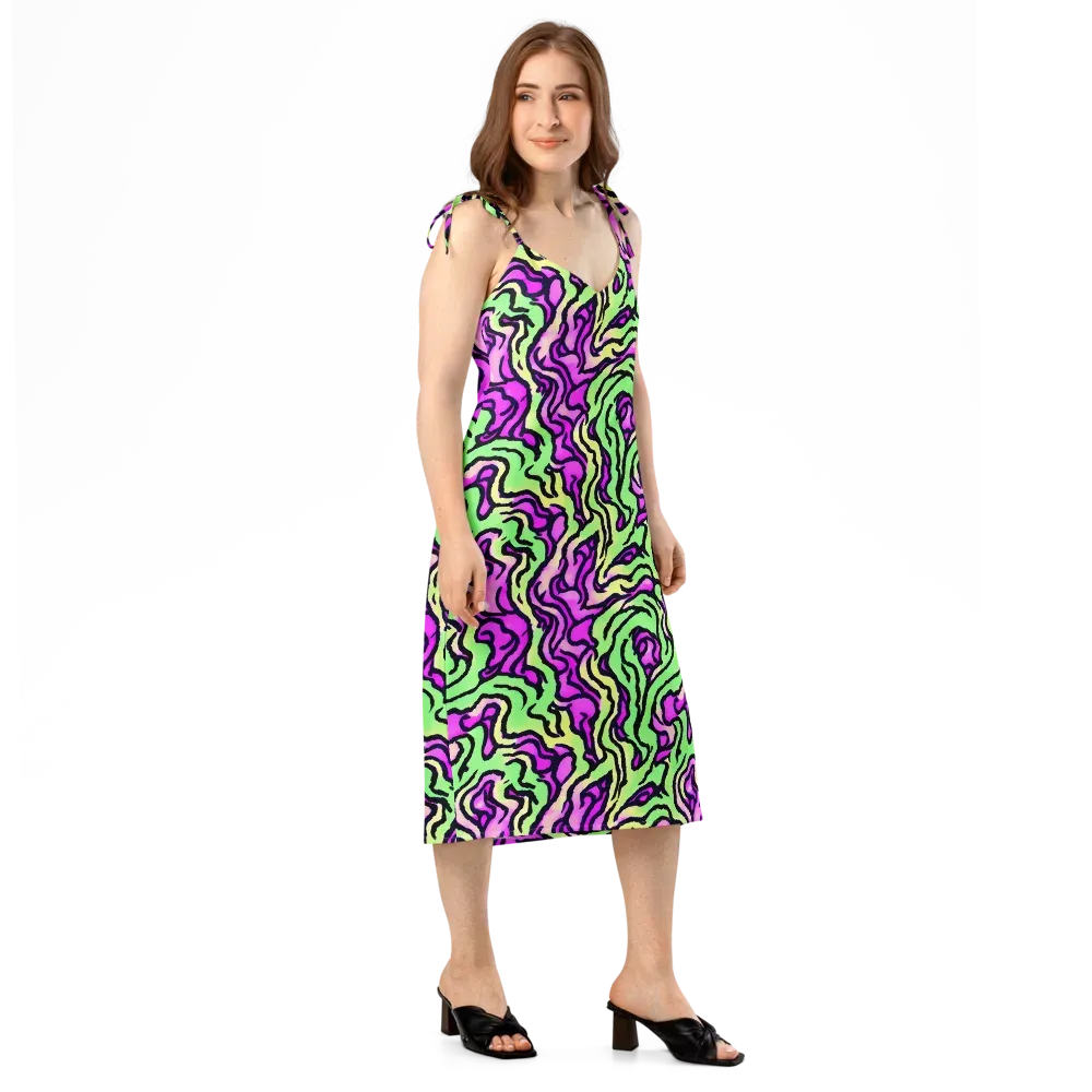 Mintchine Maze on Slip Dress — Right Front