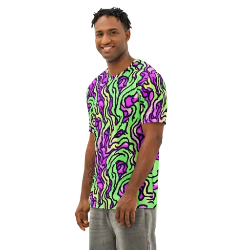 Mintchine Maze on a Men's Cotton Crew Neck T-Shirt