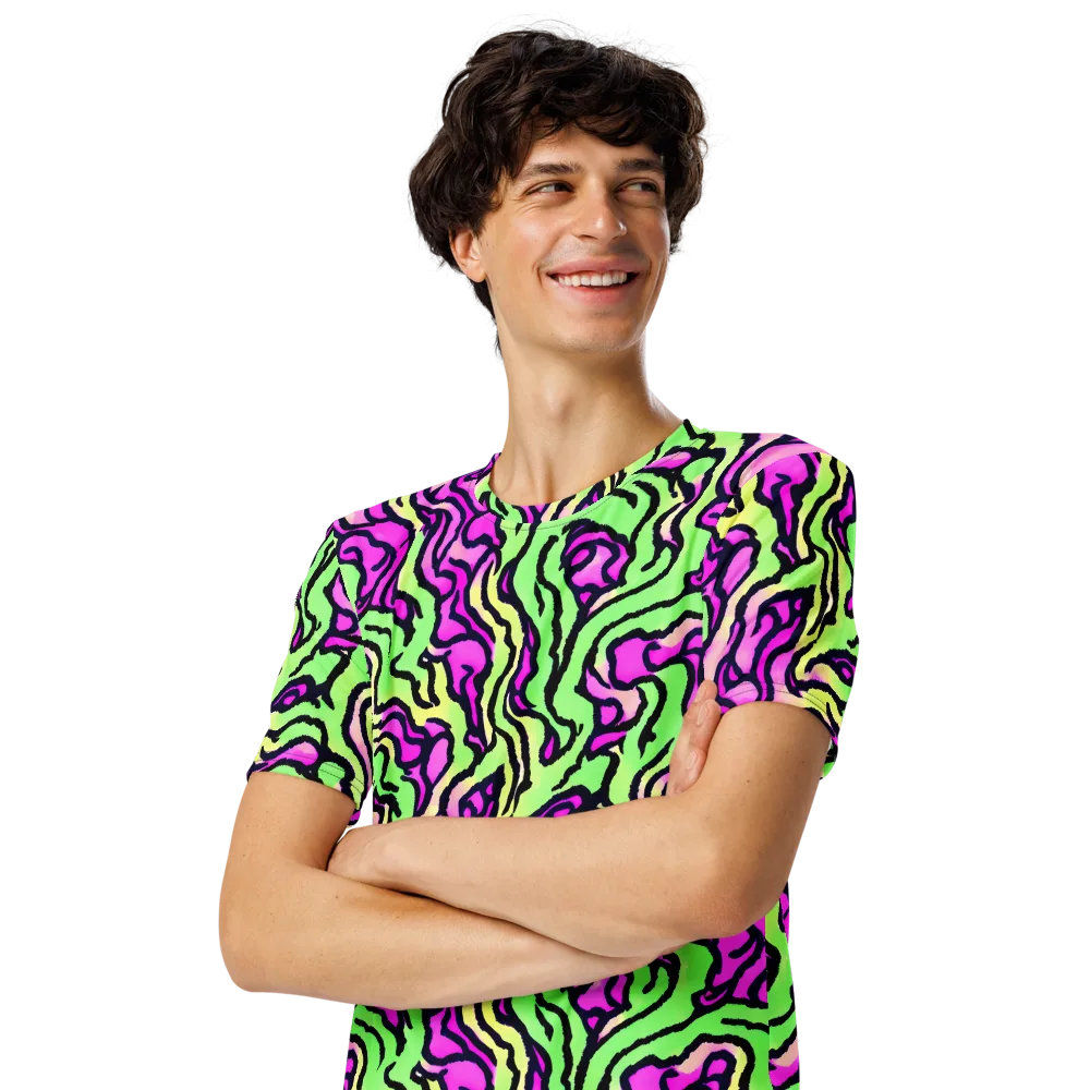 Mintchine Maze on Men's Crew Neck T-Shirt — Left Front