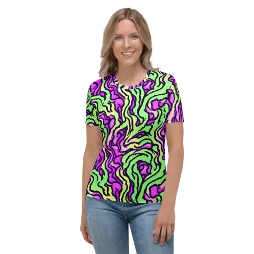 Mintchine Maze on a Women's Crew Neck T-Shirt